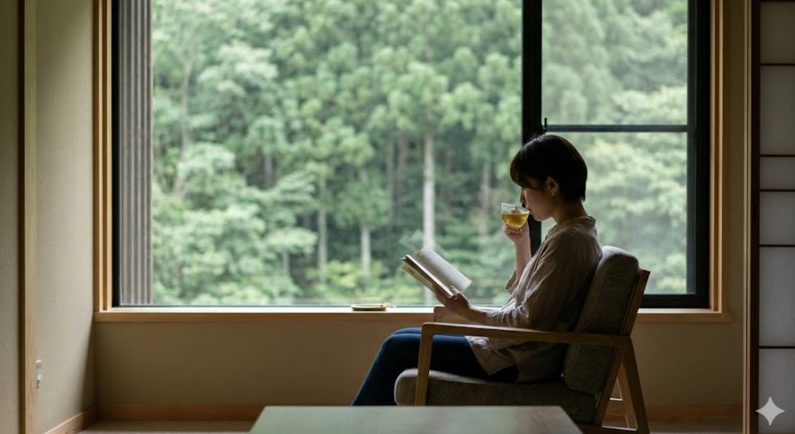 静かな環境で自分を癒やす一人旅の宿