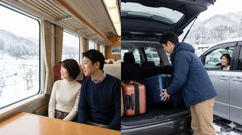 車や電車でのスムーズな行き方比較