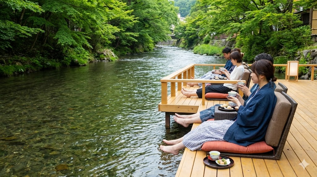 音信川（おとずれがわ）の川床で過ごす贅沢な時間