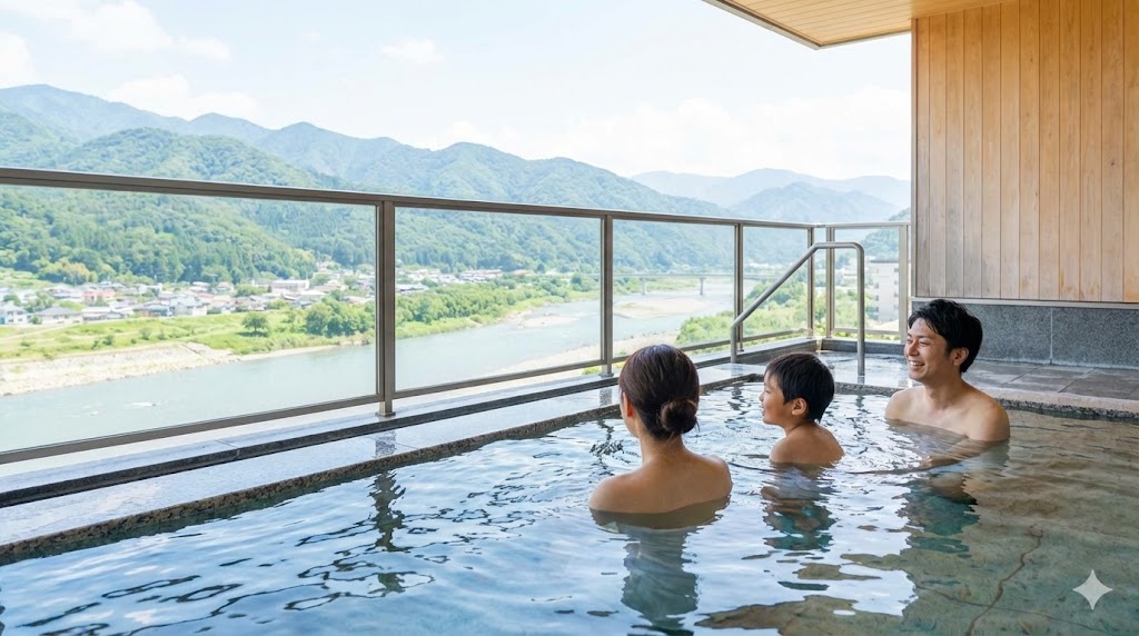 芦ノ牧プリンスホテルの展望風呂と会席料理