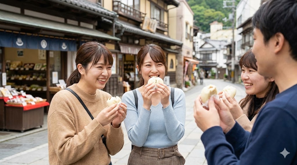 老舗の味を堪能するおまんじゅう食べ歩き