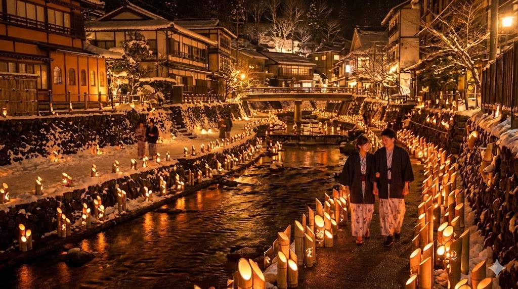 幻想的な winter 風物詩「湯あかり」の見どころ