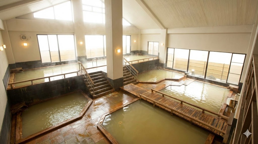2階建て大浴場で酸性泉を楽しむお宿欣喜湯