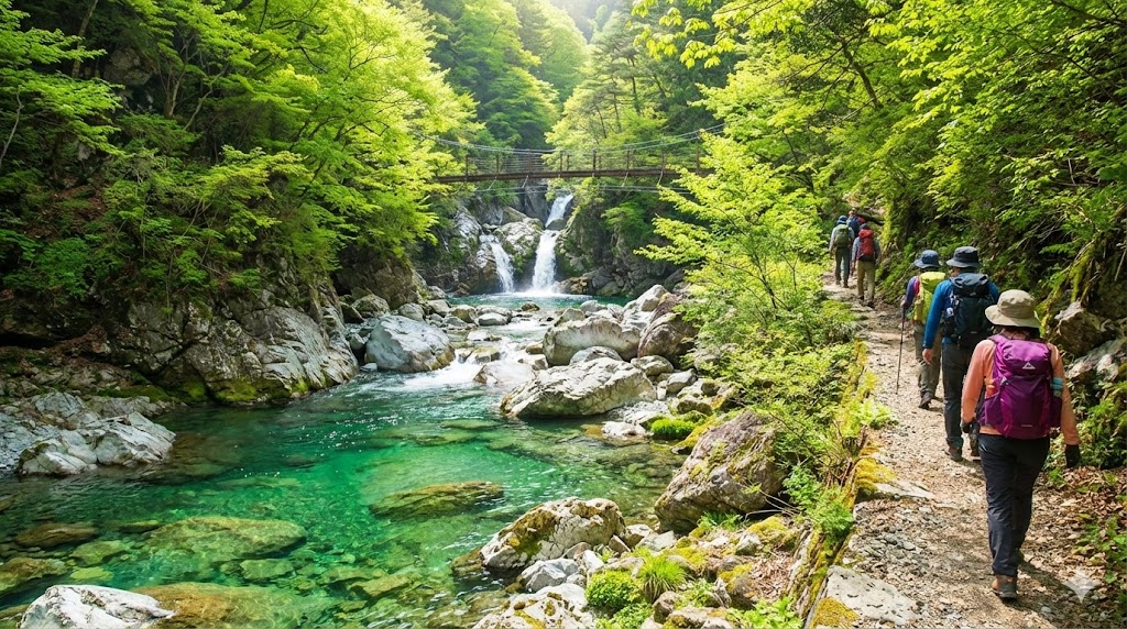 みたらい渓谷の絶景ハイキングと清流の音