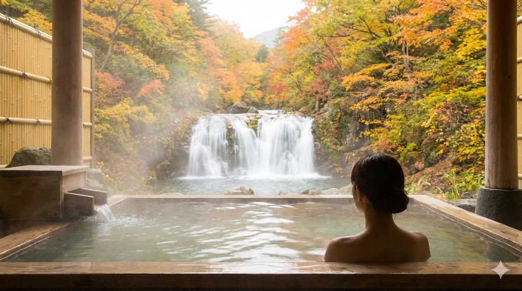 絶景の滝を望む老舗 庄助の宿 瀧の湯