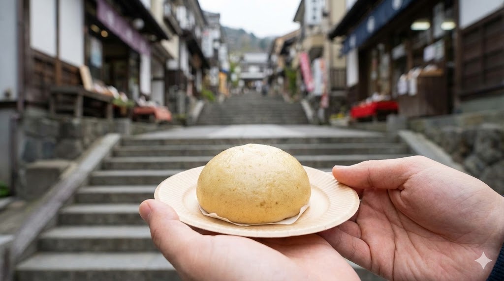 石段街の365段を彩る食べ歩きグルメ