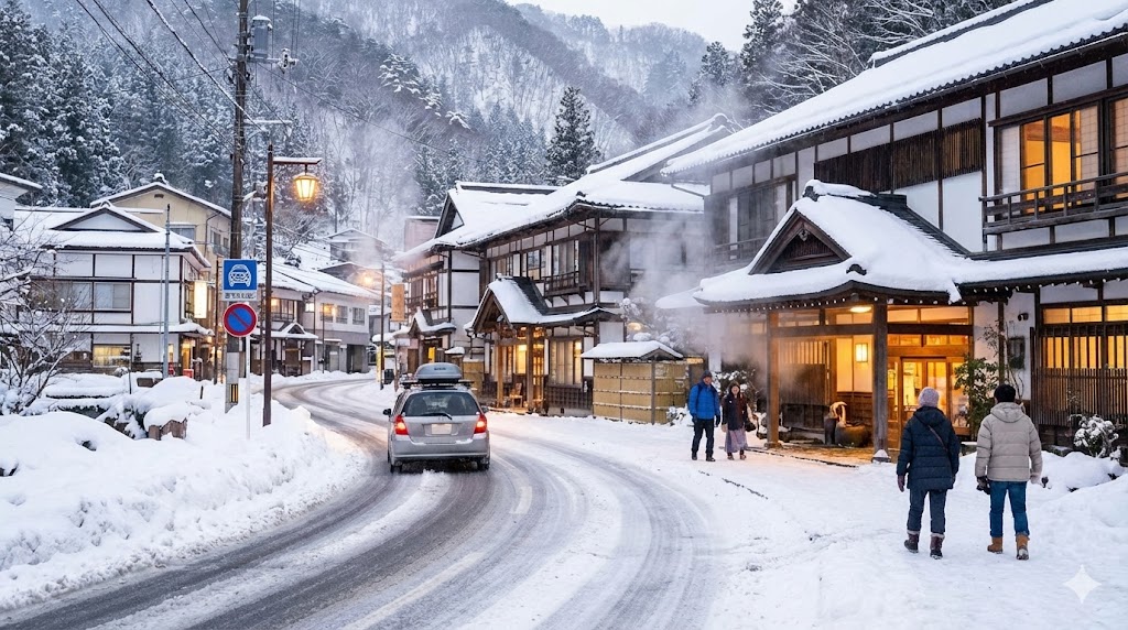 芦ノ牧温泉の雪と冬のアクセス対策