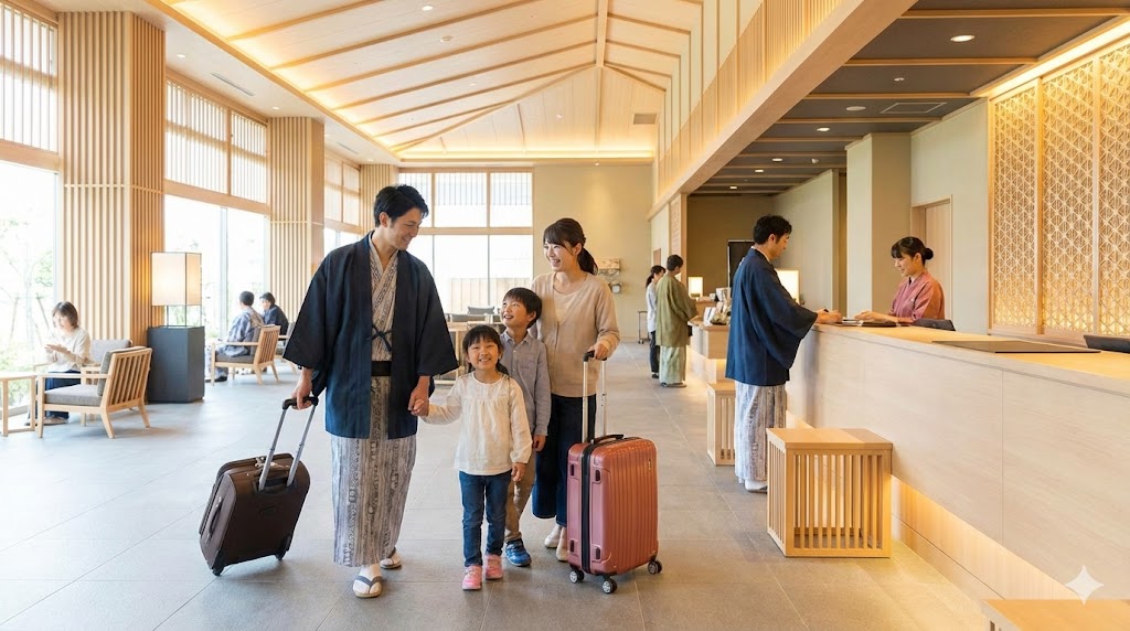 家族やグループで楽しむ大型温泉宿