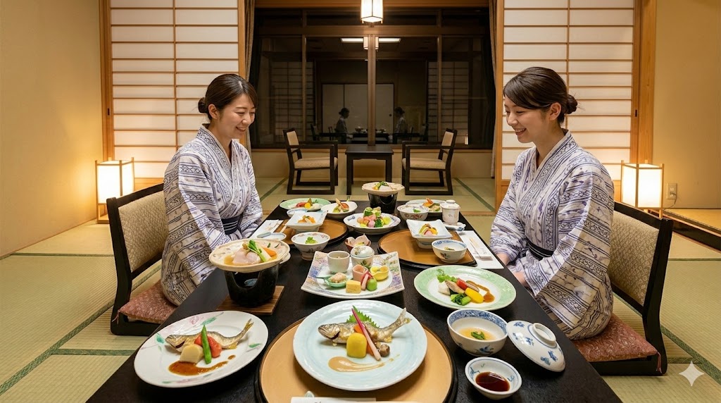 下部温泉橋本屋で旬の創作料理